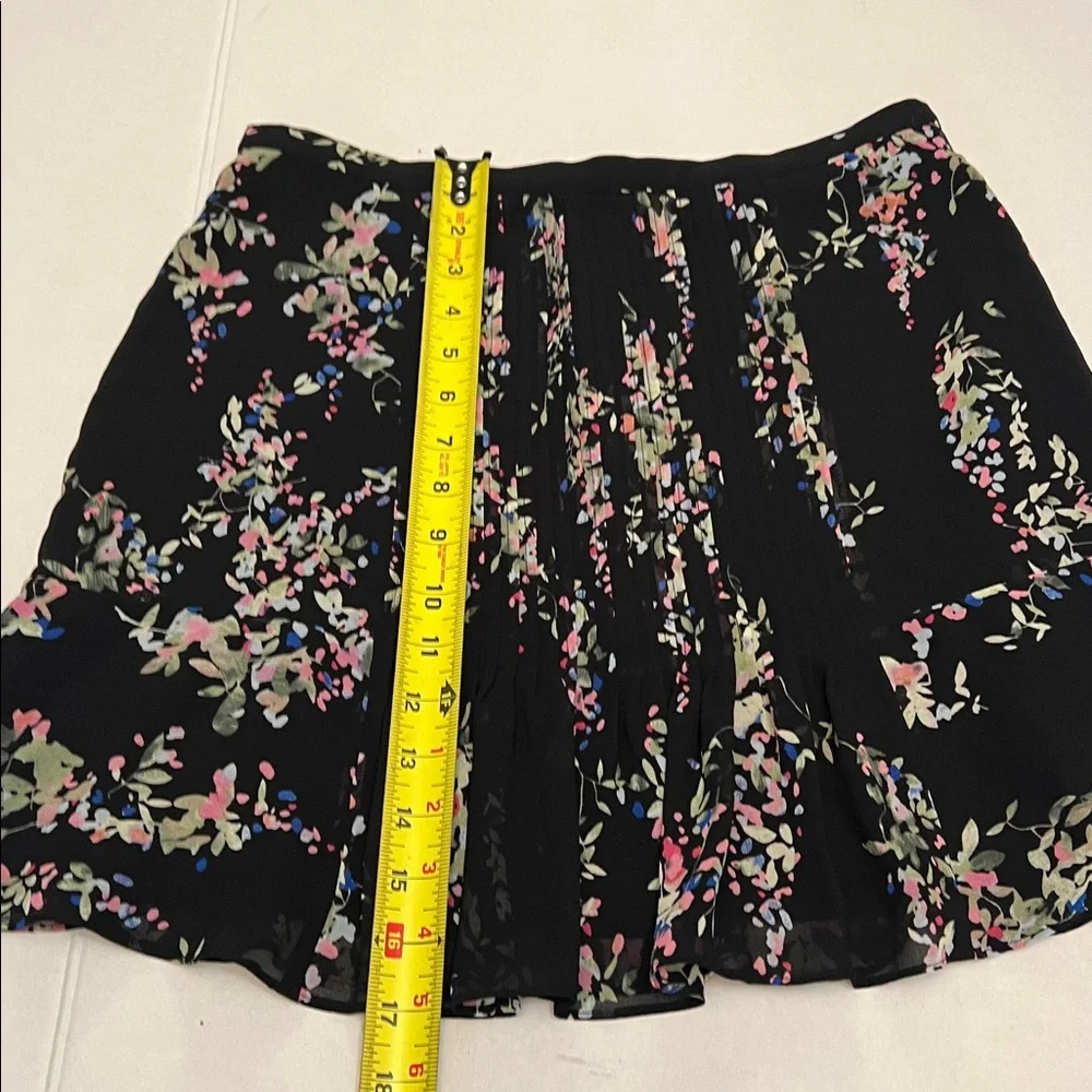 REISS FLORAL PLEATED RUFFLE MINI SKIRT SIZE 6